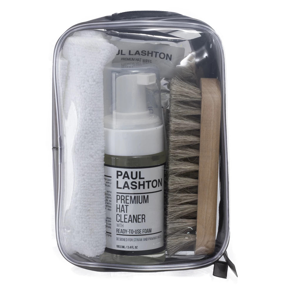  Paul Lashton Complete Premium Hat Care Kit with Foam Cleaner,  Protector, Stiffener, and Horsehair Brush : Clothing, Shoes & Jewelry